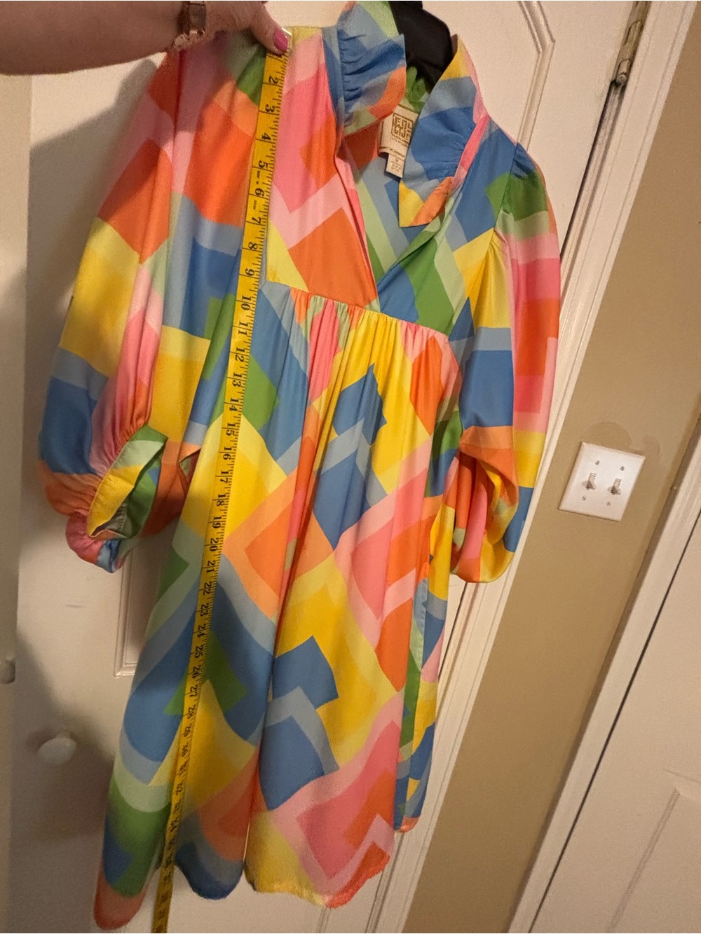 Bright Geometric Multicolor Women’s Dress - Picture 6 of 7
